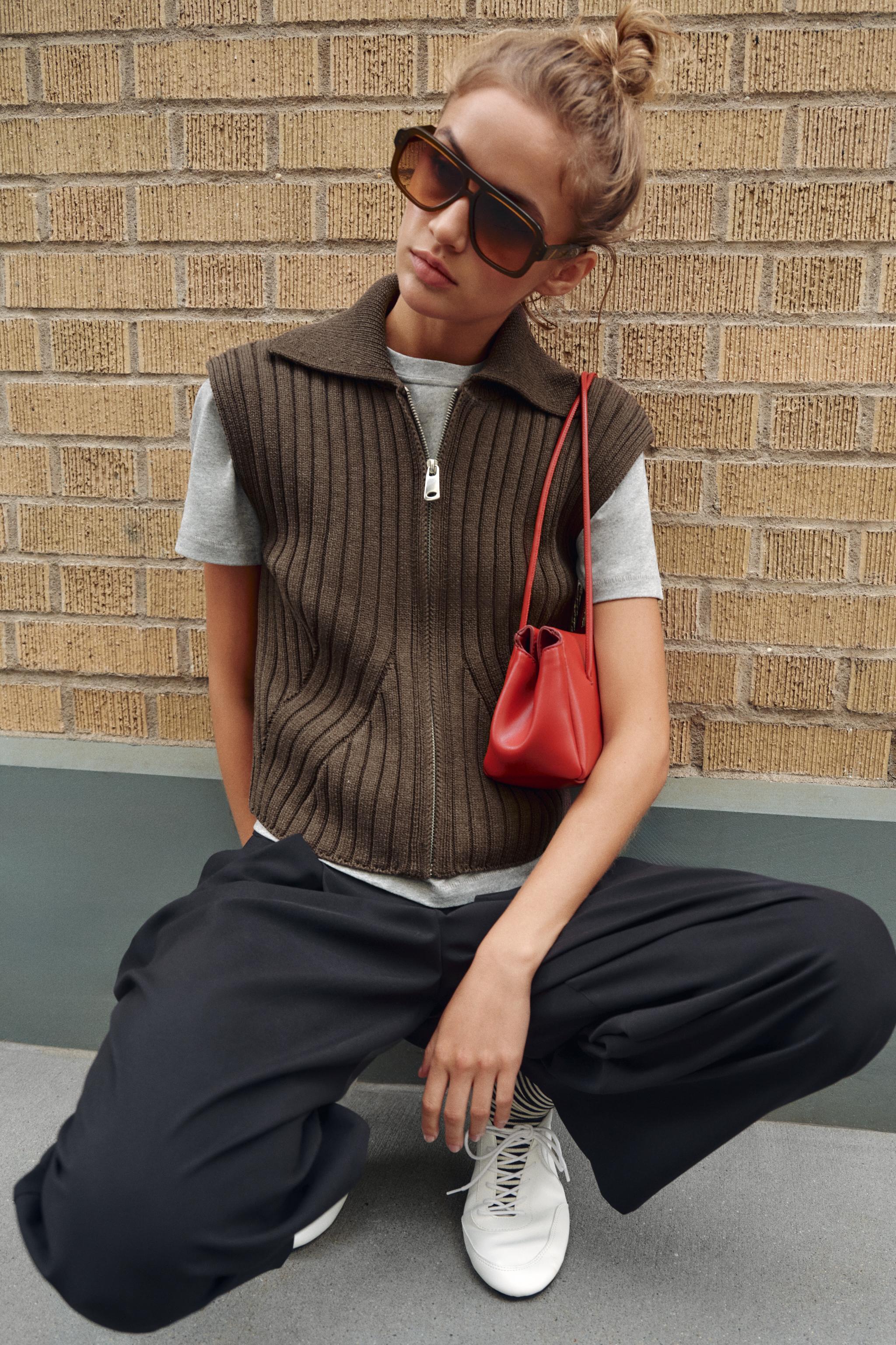 GILET EN MAILLE CÔTELÉE